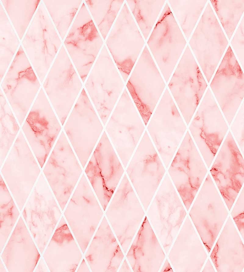 Papel de parede Tipo Losangos de Mármore Rosa