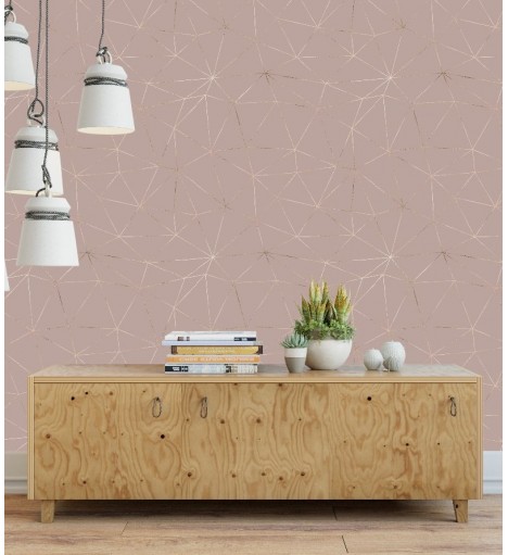 Papel de parede Rose Triângulos