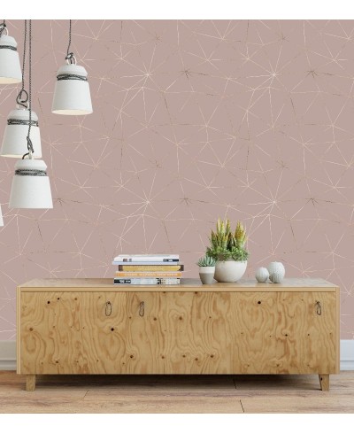 Papel de parede Rose Triângulos