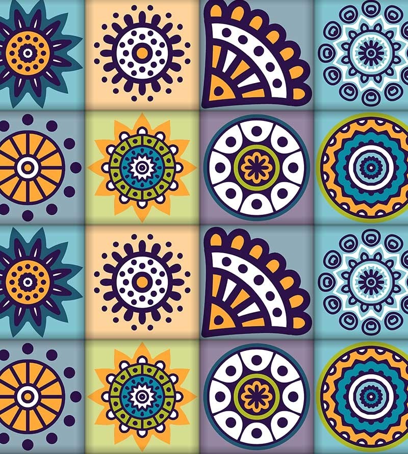 Adesivo hidráulico mandala Tibet