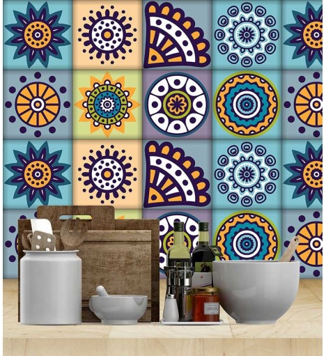 Adesivo hidráulico mandala Tibet