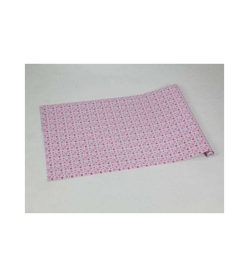 Papel de parede com fundo rosa claro e detalhes em rosa - Infantil 03