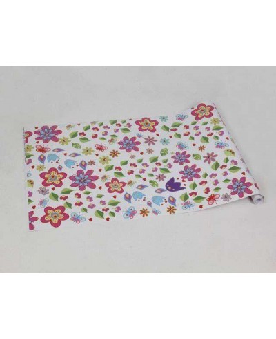 Papel de parede em tons de rosa, amarelo, azul, verde, vermelho e marrom - Infantil 96