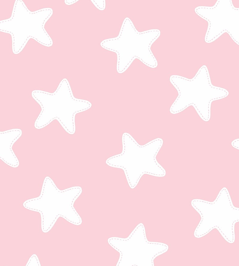 Papel de parede Baby Fifi em tons de Rosa e Branco