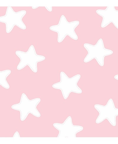 Papel de parede Baby Fifi em tons de Rosa e Branco Papel de parede Baby Fifi em tons de Rosa e Branco