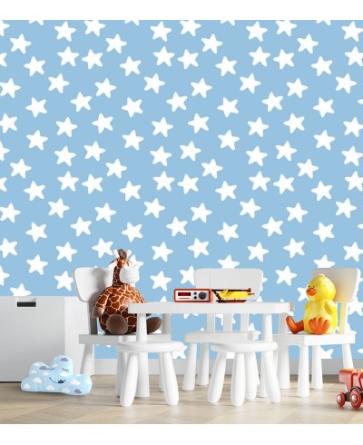 Papel de parede Zorg em tons de azul e branco