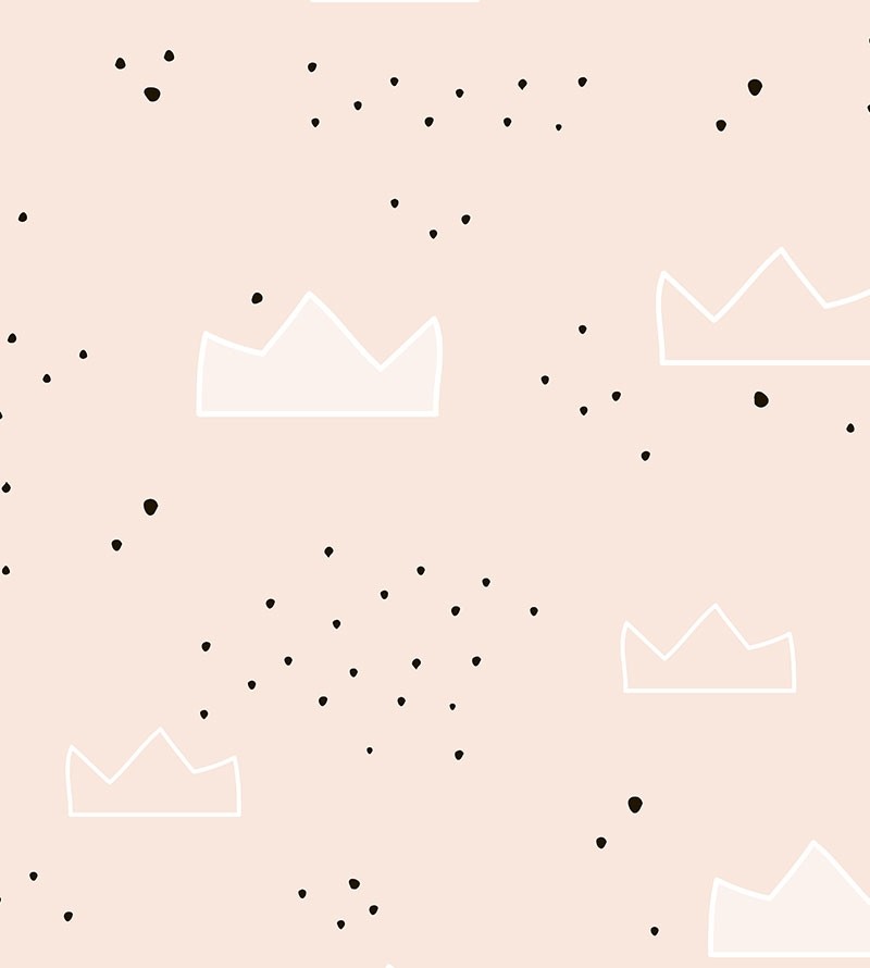 Papel de parede Baby Matilde em tons de rosa, preto e branco