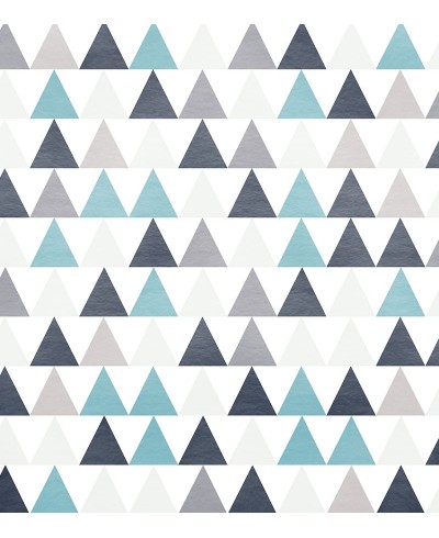 Papel de parede escandinavo em tons de cinza, branco e azul