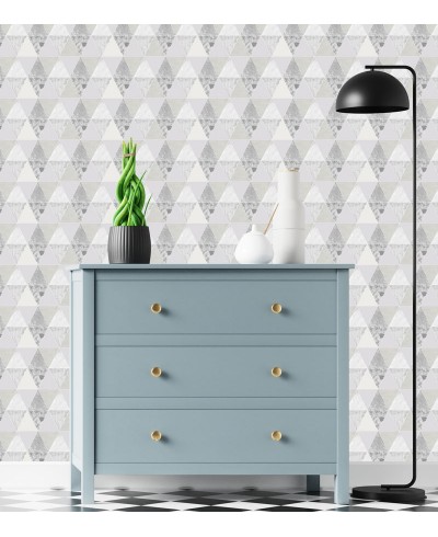 Papel de parede Grécia em tons de cinza e branco