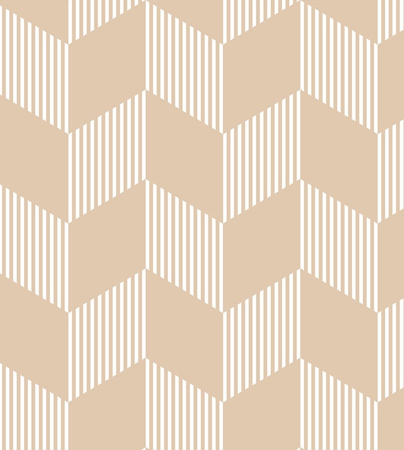 Papel de parede clássico Home Bege em tons de Bege e Branco