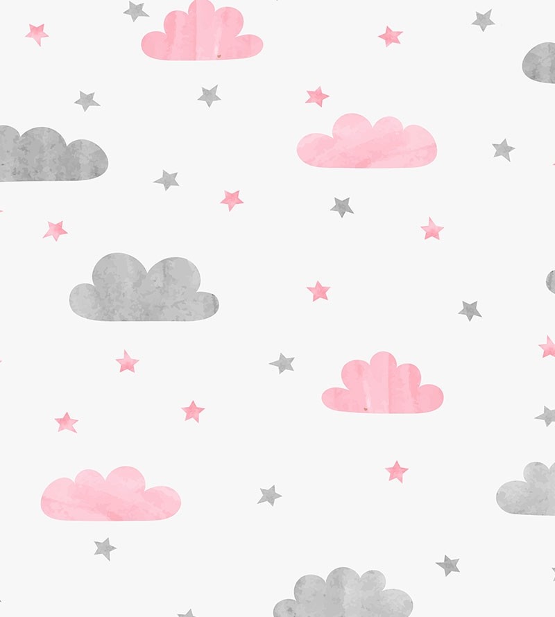 Papel de parede Aurora em tons de rosa e cinza