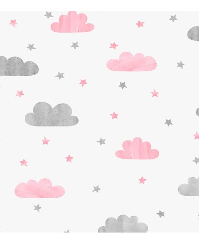 Papel de parede Aurora em tons de rosa e cinza Papel de parede Aurora em tons de rosa e cinza