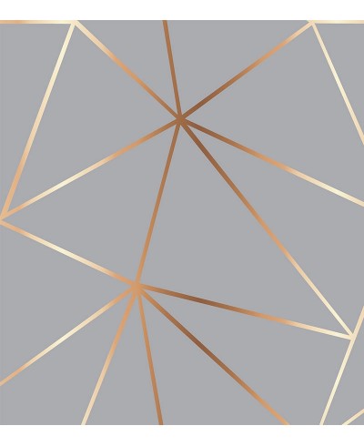 Papel de parede geométrico Gold Grey
