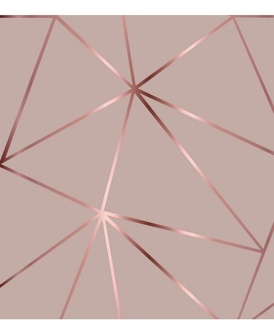 Papel de parede Geométrico Rose Gloss