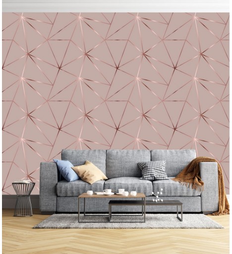 Papel de parede Geométrico Rose Gloss