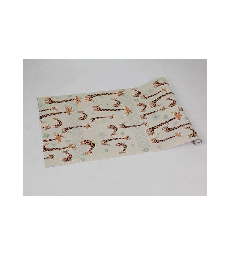 Papel de parede em tons de nude, laranja, cinza e preto - Infantil 74