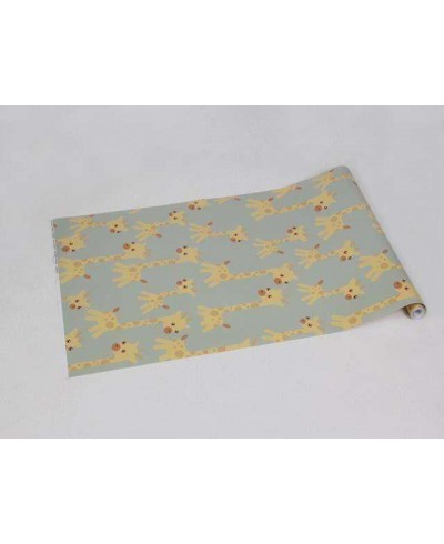 Papel de parede em tons de verde, amarelo e laranja - Infantil 75