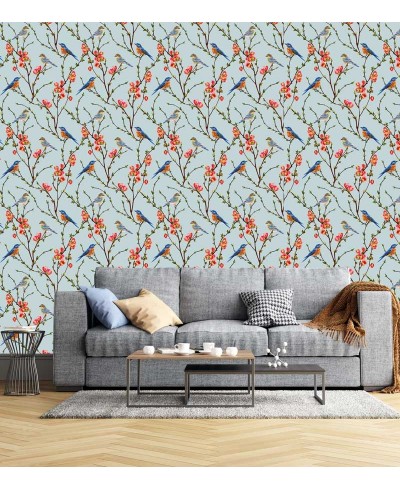 Papel de parede Campestre Sakura Blue