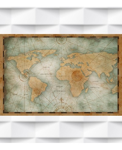 Papel de Parede Foto Mural Mapa Mundi Vintage