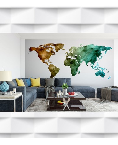 Papel de Parede Foto Mural Mapa Mundi Cores Papel de Parede Foto Mural Mapa Mundi Cores