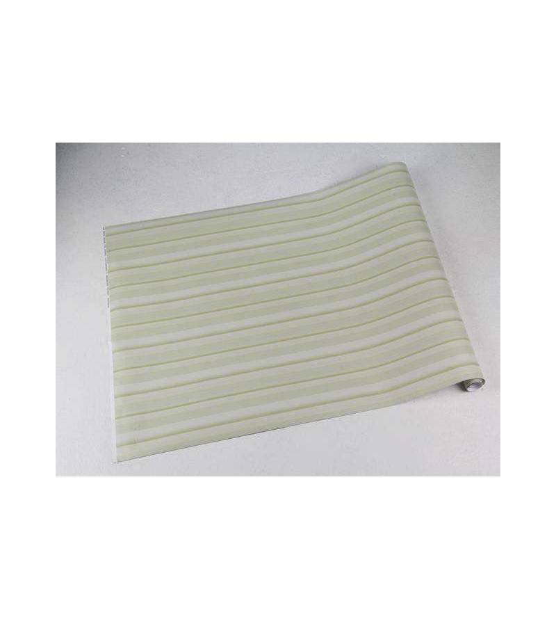 Papel de parede com listas em tons de verde e branco - Listrado 135