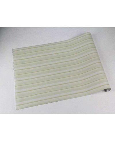 Papel de parede com listas em tons de verde e branco - Listrado 135