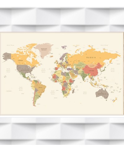 Papel de Parede Foto Mural Mapa Mundi Político