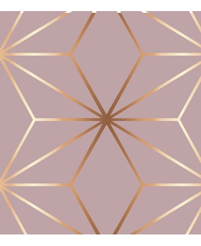 Papel de Parede Brigite tons de rosa e gold