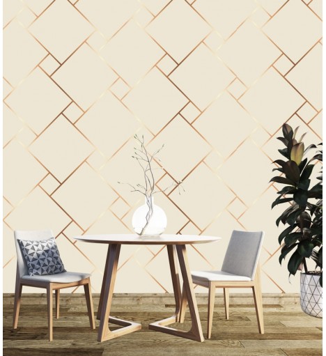 Papel de Parede Diamond Gisela em Tons de bege