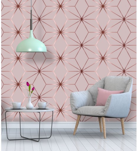 Papel de Parede Diamond Rosy