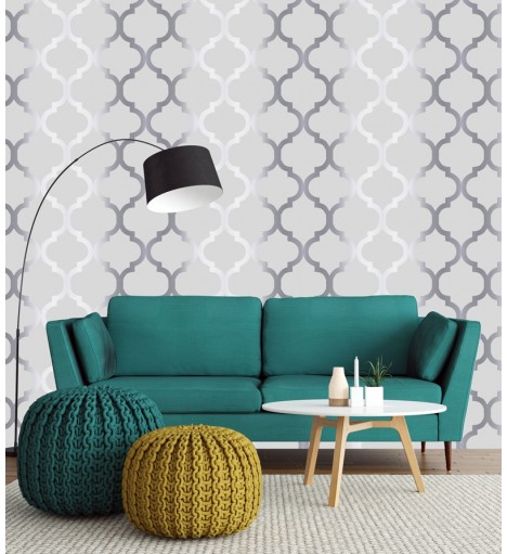 Papel de Parede Diamond Trel Silver