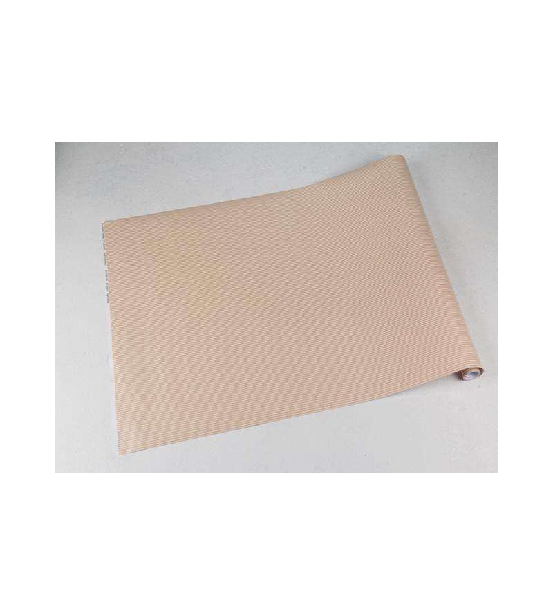 Papel de parede listrado bege e laranja