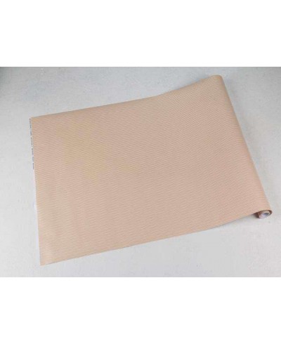 Papel de parede listrado bege e laranja