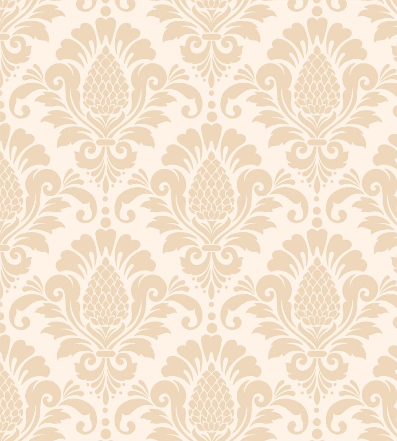 Papel de parede Arabesco em tons de Bege e Branco