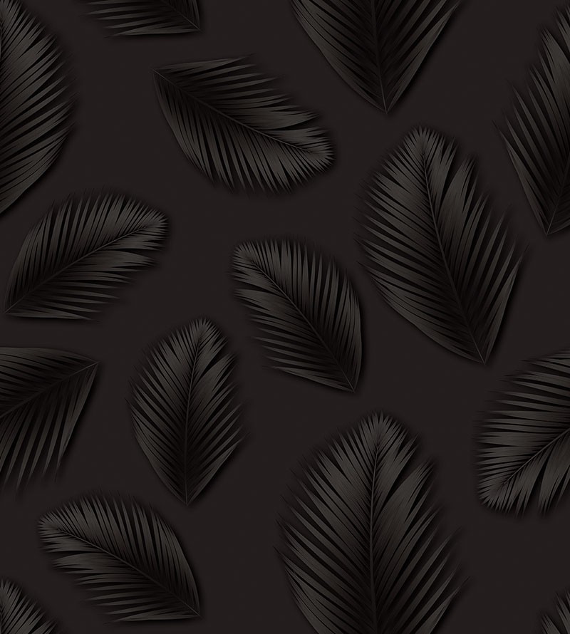 Papel de parede Folhagens Em tons de Preto e verde