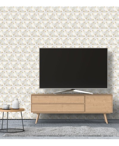 Papel de Parede 3D Triângulos Gold Papel de Parede 3D Triângulos Gold