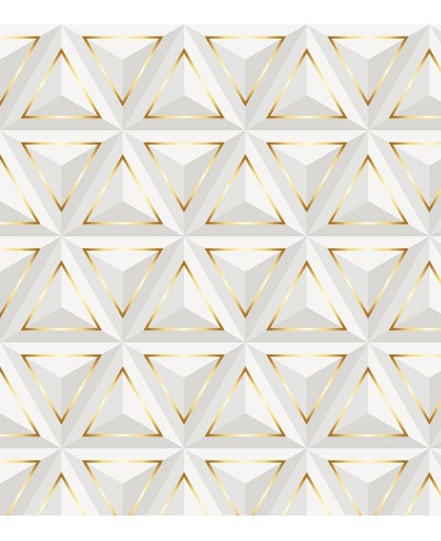 Papel de Parede 3D Triângulos Gold Papel de Parede 3D Triângulos Gold