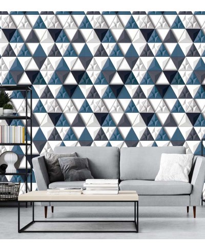 Papel de Parede 3D Triângulos em cores variadas
