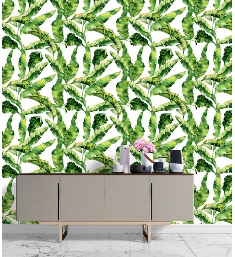 Papel de parede Campestre Folhagens tropicais