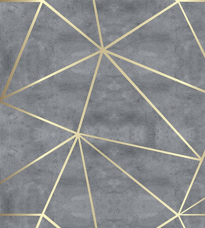 Papel de Parede Diamond Concreto Gold