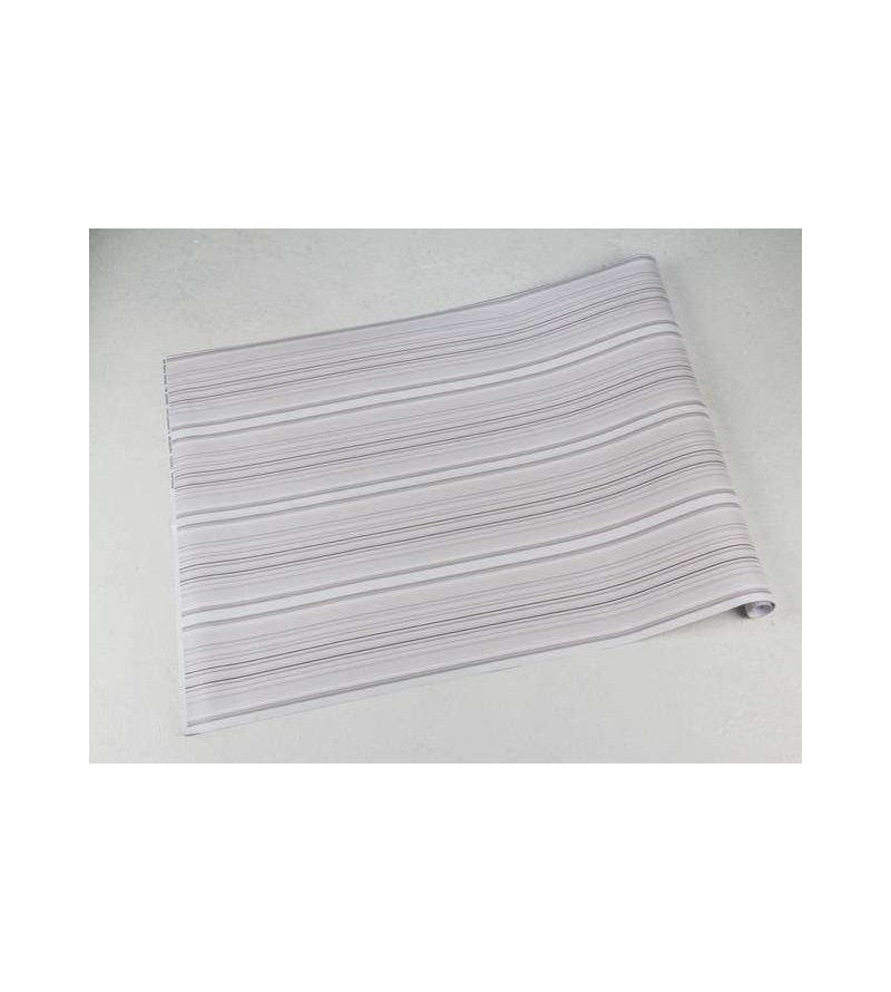 Papel de parede listrado branco, marfim e cinza