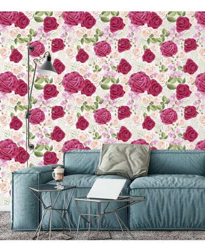 Papel de parede Floral Rosas Papel de parede Floral Rosas