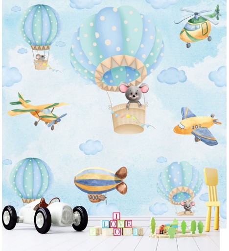 Painel Fotomural Animais no céu