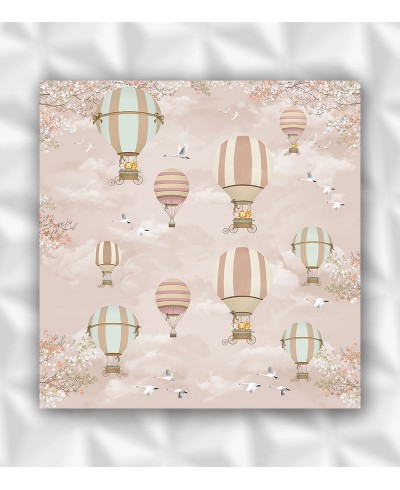 Painel Fotomural Animais em balões Painel Fotomural Animais em balões