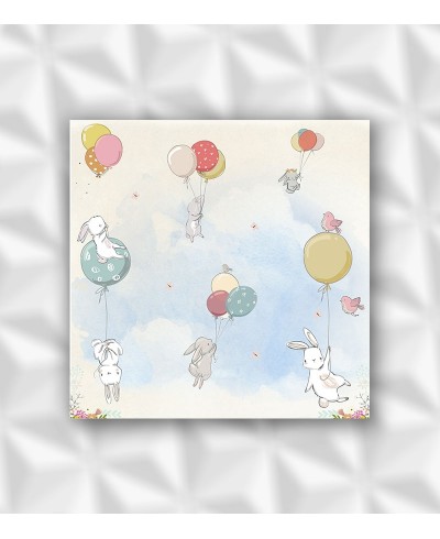 Painel Fotomural Animais com bexigas Painel Fotomural Animais com bexigas