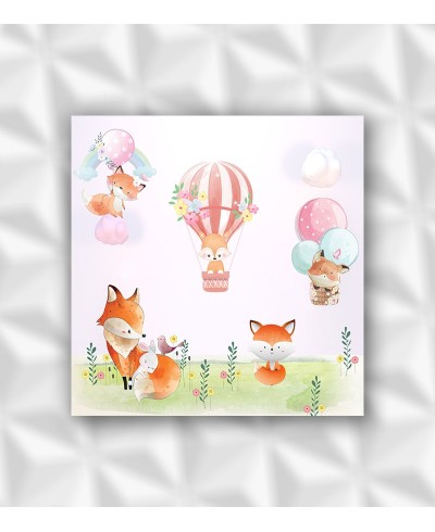 Painel Fotomural Raposas nos balões