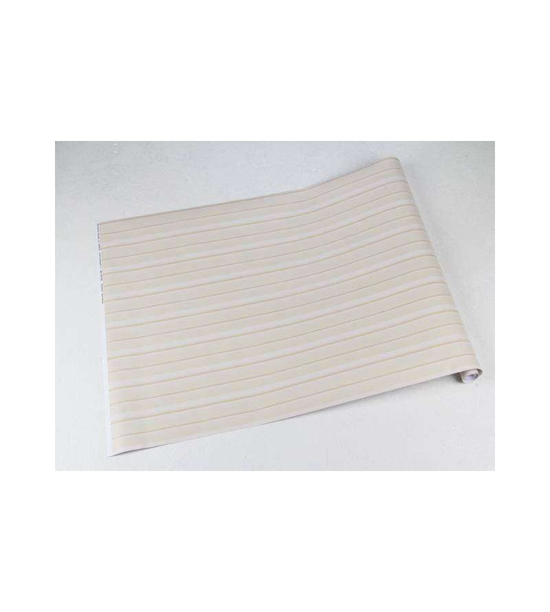 Papel de parede listrado bege e amarelo
