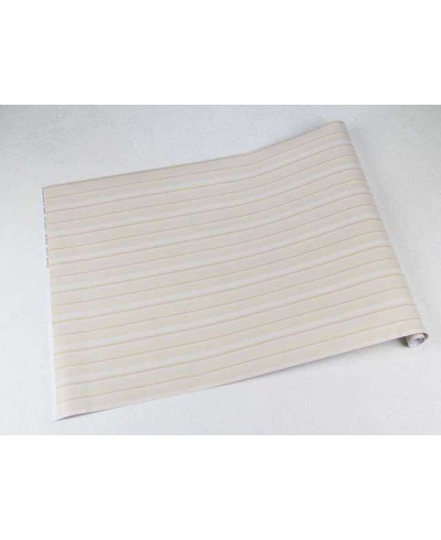 Papel de parede listrado bege e amarelo