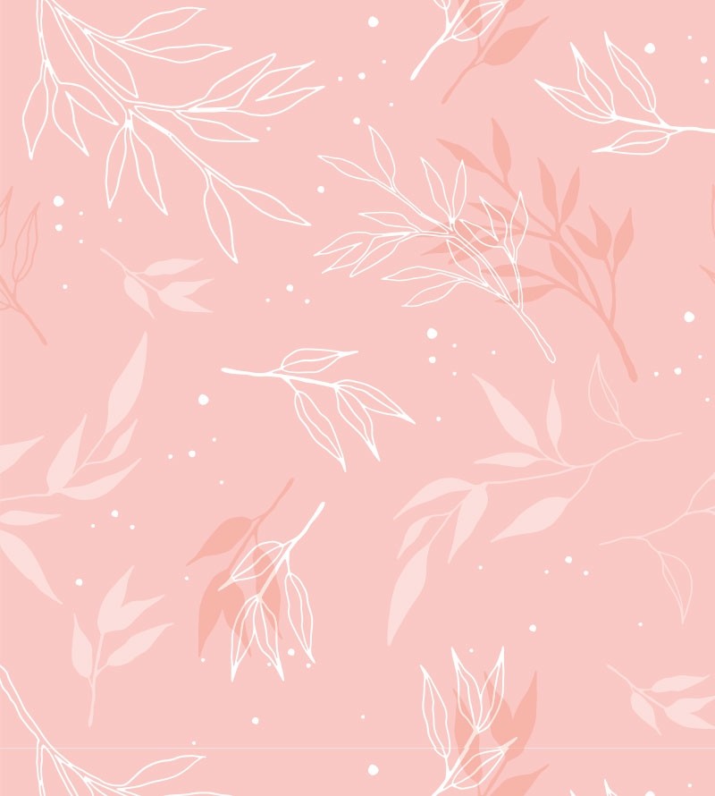 Papel de parede Folhas em tons de rosa