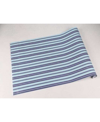 Papel de parede listrado azul e cinza Papel de parede listrado azul e cinza